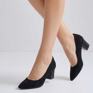 Clarks Teresa Step Pumps in Black Suede